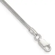 8 Inch Sterling Silver 2mm Diamond-Cut Snake Chain