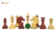 The Sikh Regiment Series Triple Weighted Wooden Handmade Chess Pieces in Bud Ro