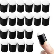 Zwenjuan Finger Sponge, Pack of 20 Finger Sponge Daubers, Plastic Handle Finger Sponge, Round Painting, Multifunctional Drawing, Craft for Art, Printing Colours, DIY Templates, Painting