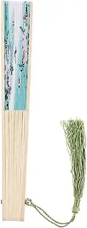 GARVALON Bamboo Hand Fan Foldable Small Japanese Style Fan for Decor Photography
