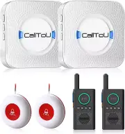 Caregiver Pager Wireless Alert Button Home Intercom System Long Range 2 Way Radi