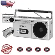 Lightweight Bluetooth Boombox with Cassette and AM/FM Radio for Music Lovers