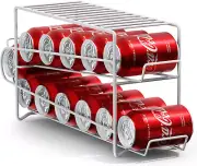 Soda Can Rack Beverage Dispenser – Dispenses 12 Standard Size 12Oz Soda Cans (Wh