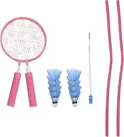 ifundom 1 Set Badminton Racket Set for Ages Durable Sports Gadget with Balls for Training and Competition Activities Great Present
