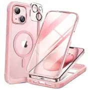 Glass Series for iPhone 15 Case [Compatible with iPhone 15 6.1'' Magnetic Pink