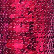 Metallic Fuchsia Pink Sequin Trim 6mm 1/4" wide stitched strung by the yard 15'