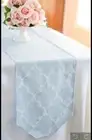 Sky Blue Moroccan Table Runner 36 X 12, Flawed