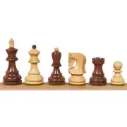 2.6" Russian Zagreb Chess Pieces Only set - Weighted Golden Rose wood & Boxwood