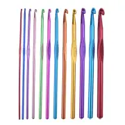 Crochet Hooks Set Blunt Knitting Needles Ergonomic Handle Colorful Crochet Hooks