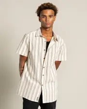 [Lucid] Lucid Lumen Short Sleeve Shirt in Sand Natural Size XL XL Sand Natural