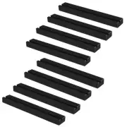 Ilyapa Record Display Wall Mounted Shelf, 8 Pack - Black Wooden