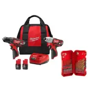 M12 12V Lithium-Ion Cordless Drill Driver/Impact Driver Combo Kit (2-Tool)