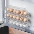 Automatic Slide Eggs Storage Box Drawer Space Saver Rolling Fridge Egg Holder√