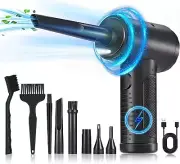 HLUCKT Compressed Air Duster, 51000RPM Reusable No Canned Air Duster 6000mAh