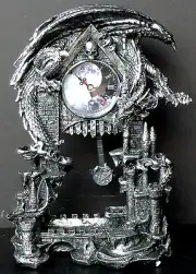 DARK TIMES **NEW FACE** Dragon Clock DWK Statue H13'' x L9.85'' x W5''