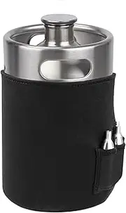 Home Brewing 5L Mini Keg Beer Growler Portable Beer Bottle for Picnic/BBQ Home Brewing Beer Making Tool Brewing Accessory (Color : 5L keg with Jacket)