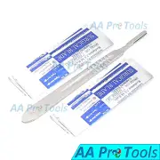 10 Scalpel Blades #21 & #4 Metal Handle for Dermaplaning Dental Medical Crafts