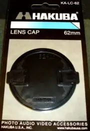 62mm Snap on Front Lens Cap Cover Black. NEW !
