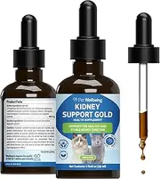 Pet Wellbeing - Kidney Support Gold for Cats - Natural Support for Feline Kidney Health - 2oz (59ml)