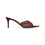[Gianvito Rossi] Gianvito Rossi-Red Elle 70 Suede Leather Mules-Donna 38 IT