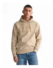 [Gant] Tonal Archive Shield Hoodie in Concrete Beige