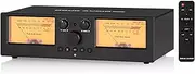 Douk Audio VU3 Pro Dual Analog VU Meter, 2-Way Amplifier Switch, Speaker Selector, 2-IN-2-OUT Amplifier Audio Switching Box with DB Panel Display