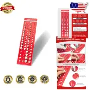Compact 34-Size Thread Checker: Wall Mount Solution for Standard & Metric Screws