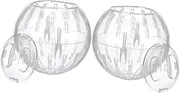 Totority 2Pcs Ball Exercise for Hamster Small Pets Transparent Running Wheel Silent Design for Interactive Play Workout for Cage Accessories Fun Exercise