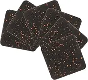 Toddmomy 6Pcs Rubber Treadmill Mats for Hardwood Floors Shock Absorbing Gym Pads Non Slip Exercise Equipment Protectors Stylish Dot Pattern Fitness Floor Mat for Home and Office Use