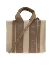 Chloé Small Woody Tote Bag in Linen