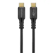 Promate POWERBOLT240-2M 240W PD - 40Gbps - 8K 60Hz USB-C Cable - 2m - Black Thunderbolt 3 - Nylon Braided - Overcharge Protection - Data & Charge [POWERBOLT240-2M]