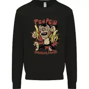 Pew Pew Bananafakas Bananas Monkey Crazy Kids Sweatshirt Jumper