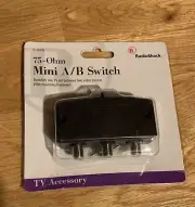 Vintage Radio Shack 75 Ohm Mini A/B Switch. New in Package.