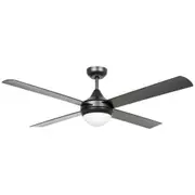 Stradbroke DC Ceiling Fan 52" With E27 Light Matt Black - 20491202