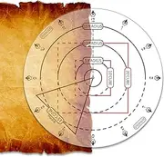Byhoo Spell AOE Damage Marker D&D Area Effect Template - 1" Grid or Hex Tabletop Game Mat RPG Gaming Accessories for Dungeons and Dragons 5E Pathfinder and Other TTRPGs
