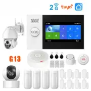 2G WiFi Alarm System for Smart Home Security with PIR Solar Siren Support Tuya