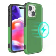 ZUSLAB for Apple iPhone 15 Plus MagSafe Case Rugged Defender Protective Heavy Duty Shockproof Dustproof Cover (2023) - Green