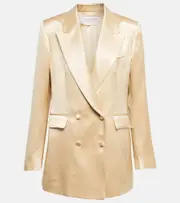 [Gabriela Hearst] Gabriela Hearst Elmore silk blazer AU 16 neutrals