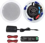 Pair Herdio 5.25'' 150W Each Bluetooth Stereo In-Wall/Ceiling Home Speakers