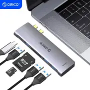 ORICO USB Type C HUB Dual USB-C 8K HDMI RJ45 USB3.0 PD SD TF for MacBook Pro Air
