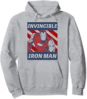 [Marvel] 4th Of July Invincible Iron Man American Flag Poster Pullover Hoodie