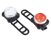 Bikemate Dual LED Light Set USB Rechargeable Bicycle Bike Lights IP44 Waterproof