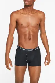 [Bonds] Bonds Men's Microfibre Guyfront Trunk in Nu Black Size: Small, Recycled Polyester S Nu Black