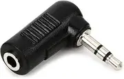 Hosa Right-Angle Adaptor with 3.5 mm TRS to 3.5 mm TRS Connector
