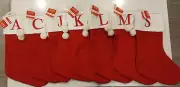 Merry Brite 21 Inch Cable Knit Monogram Stocking 7 Variations Letters A,C,J-M,S