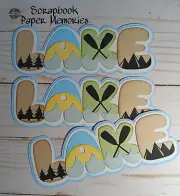 Scrapbook Piece, Adventure, Outdoor, Lake Time, Scrapbook Title , LAKE Title