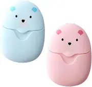 BESPORTBLE Portable Soap Papers 2 Boxes of Disposable Hand Wash Soaps Gentle Moisturizing Pp Storage Box for Travel
