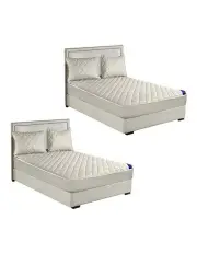 [SOGA] 2X Mattress Cover Bed Sheet Protector with Pillow Covers 153cm in White