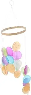Kisangel Elegant Hanging Shell Wind Chime Indoor Decor Delicate Wind Bell for Home