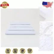 Luxury Soft Stone Washed Linen Bed Flat Sheet - King/Cal King, Deep Pocket Fit